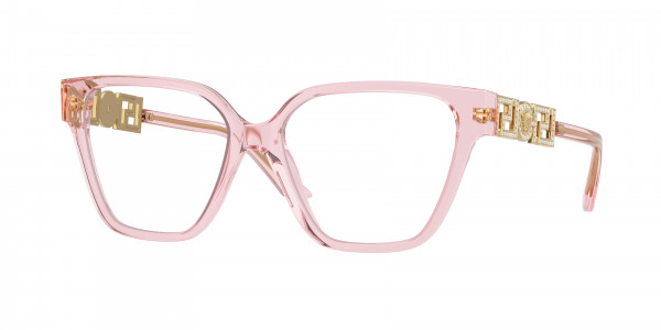 Versace VE3358BF Eyeglasses, 5472 TRANSPARENT PINK (PINK)