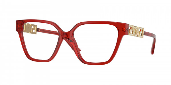 Versace VE3358B Eyeglasses, 5476 TRANSPARENT RED (RED)