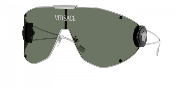 Versace VE2268 Sunglasses, 10003H SILVER DARK GREEN (SILVER)