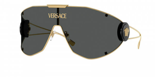 Versace VE2268 Sunglasses, 100287 GOLD DARK GREY (GOLD)