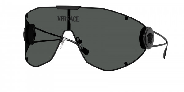 Versace VE2268 Sunglasses, 143387 MATTE BLACK DARK GREY (BLACK)