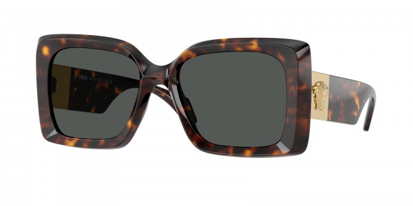 Versace VE4467U Sunglasses, 108/87 HAVANA DARK GREY (TORTOISE)