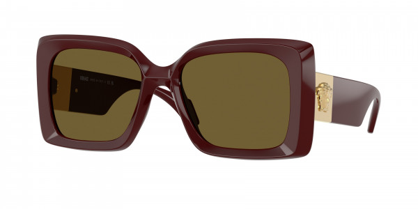 Versace VE4467U Sunglasses, 546473 DARK RUBY DARK GREY (RED)