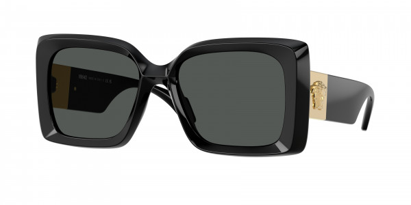 Versace VE4467U Sunglasses, GB1/87 BLACK DARK GREY (BLACK)