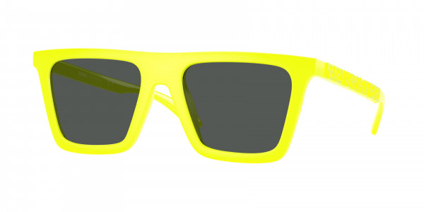 Versace VE4468U Sunglasses, 544987 TROPICAL FULL YELLOW DARK GREY (YELLOW)