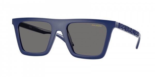 Versace VE4468U Sunglasses, 545081 FULL BLU DARK GREY POLAR (BLUE)