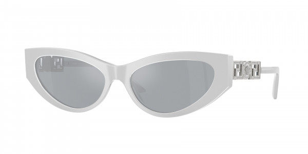 Versace VE4470B Sunglasses, 54741U PERLA GREY BLUE MIRROR SILVER (GREY)