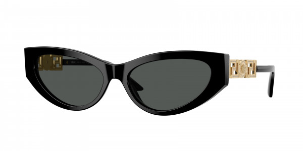 Versace VE4470B Sunglasses, GB1/87 BLACK DARK GREY (BLACK)