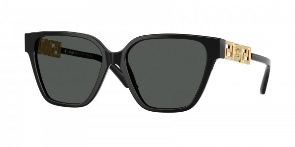 Versace VE4471BF Sunglasses, GB1/87 BLACK DARK GREY (BLACK)