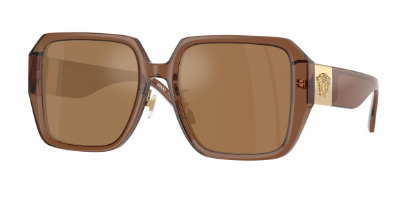 Versace VE4472D Sunglasses, 5028/O DARK TRANSPARENT BROWN BROWN O (BROWN)