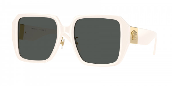 Versace VE4472D Sunglasses, 548487 IVORY WHITE DARK GREY (WHITE)