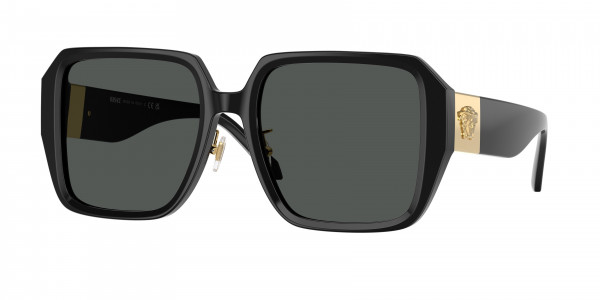 Versace VE4472D Sunglasses, GB1/87 BLACK DARK GREY (BLACK)