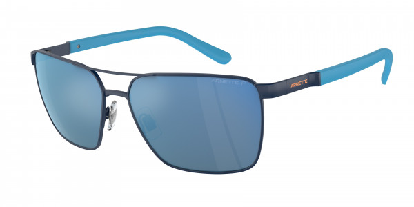 Arnette AN3091 BARRACAS Sunglasses, 744/22 BARRACAS MATTE BLUE DARK GREY (BLUE)