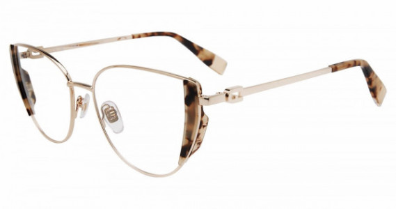 Furla VFU771W Eyeglasses, SHINY BROWN/BEIGE HAV (07UX)