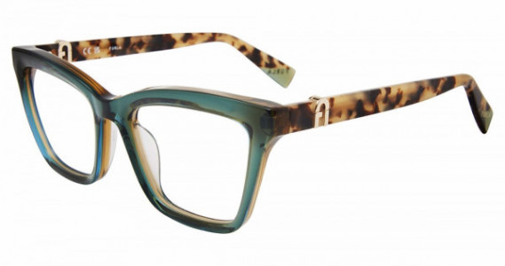 Furla VFU763 Eyeglasses, GREEN/YELLOW (06MW)