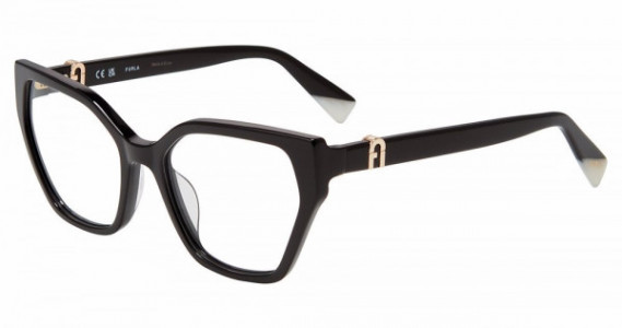 Furla VFU761 Eyeglasses, SHINY BLACK (0700)