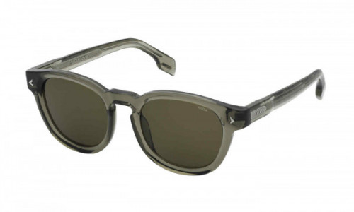 Lozza SL4357M Sunglasses, SHINY TRANSP.GREEN (0G61)