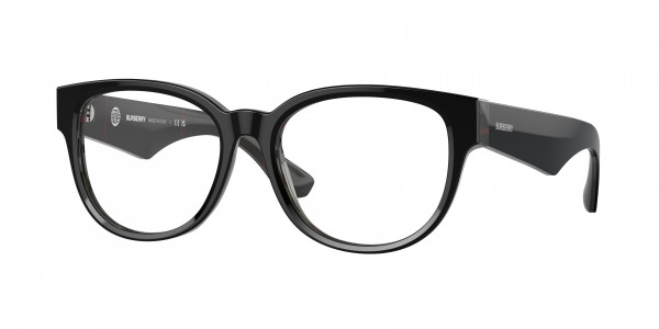 Burberry BE2410F Eyeglasses, 4121 TOP BLACK ON VINTAGE CHECK (BLACK)
