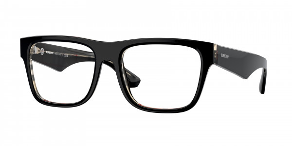 Burberry BE2411F Eyeglasses, 4121 TOP BLACK ON VINTAGE CHECK (BLACK)