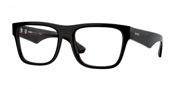 Burberry BE2411 Eyeglasses, 4121 TOP BLACK ON VINTAGE CHECK (BLACK)