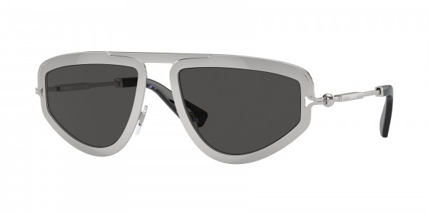 Burberry BE3150 Sunglasses, 100587 SILVER DARK GREY (SILVER)