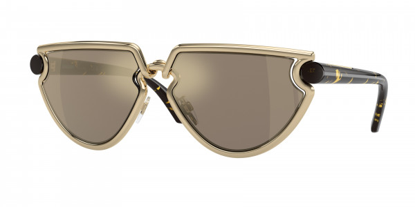 Burberry BE3152 Sunglasses, 11095A LIGHT GOLD LIGHT BROWN MIRROR (GOLD)