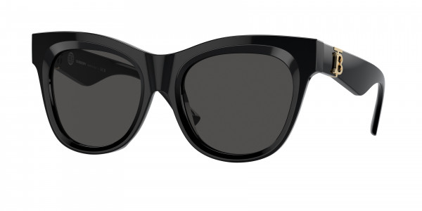 Burberry BE4418F Sunglasses, 300187 BLACK DARK GREY (BLACK)