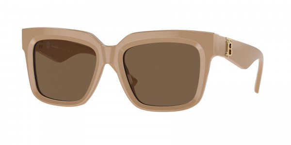 Burberry BE4419 Sunglasses, 399073 BEIGE DARK BROWN (BEIGE)