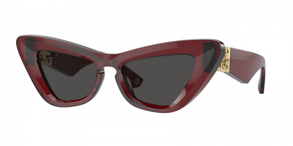 Burberry BE4421U Sunglasses, 412887 BORDEAUX DARK GREY (RED)
