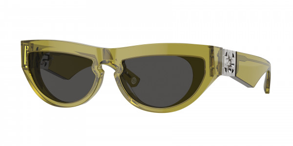 Burberry BE4422U Sunglasses, 411887 GREEN DARK GREY (GREEN)