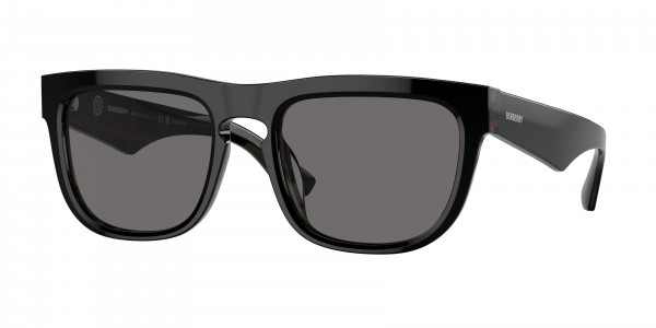 Burberry BE4431U Sunglasses, 412181 TOP BLACK ON VINTAGE CHECK DAR (BLACK)