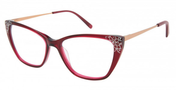 Phoebe Couture P366 Eyeglasses, burgundy