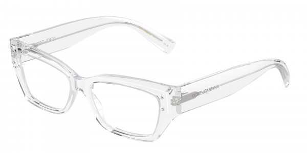 Dolce & Gabbana DG3387 Eyeglasses, 3133 TRANSPARENT CRYSTAL (TRANSPARENT)