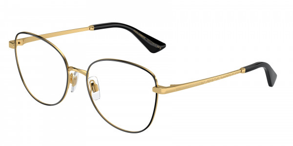Dolce & Gabbana DG1355 Eyeglasses, 1334 GOLD/BLACK (BLACK)