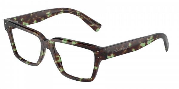 Dolce & Gabbana DG3383 Eyeglasses, 3432 HAVANA GREEN (BROWN)