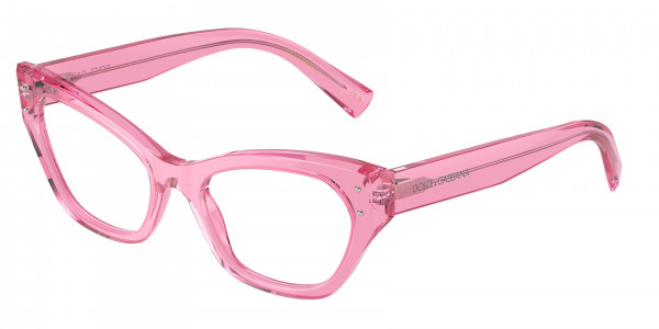 Dolce & Gabbana DG3385 Eyeglasses, 3148 TRANSPARENT PINK (PINK)