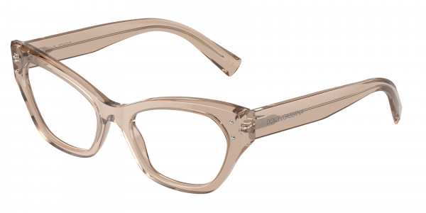 Dolce & Gabbana DG3385 Eyeglasses, 3432 TRANSPARENT CAMEL (BROWN)