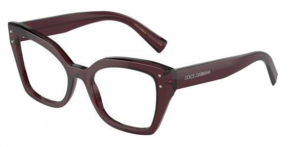 Dolce & Gabbana DG3386F Eyeglasses, 3045 TRANSPARENT VIOLET (VIOLET)