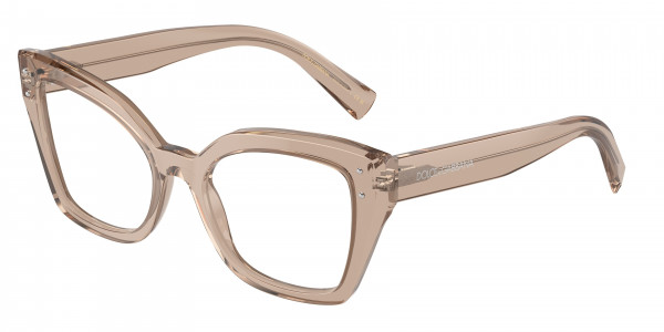Dolce & Gabbana DG3386F Eyeglasses, 3432 TRANSPARENT CAMEL (BROWN)