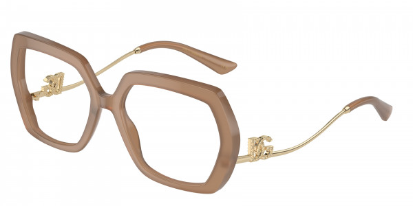 Dolce & Gabbana DG3390B Eyeglasses, 3437 OPAL BEIGE (BROWN)