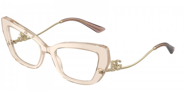 Dolce & Gabbana DG3391B Eyeglasses, 3432 TRANSPARENT CAMEL (BROWN)