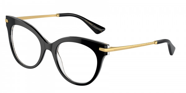 Dolce & Gabbana DG3392 Eyeglasses, 3299 BLACK ON LEO (BLACK)