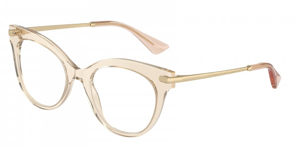 Dolce & Gabbana DG3392 Eyeglasses, 3432 TRANSPARENT CAMEL (BROWN)