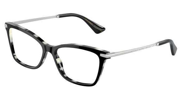 Dolce & Gabbana DG3393 Eyeglasses, 3372 BLACK ON ZEBRA (BLACK)