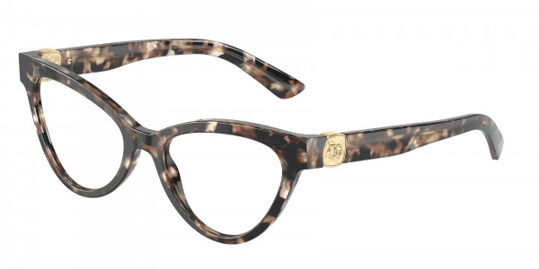 Dolce & Gabbana DG3394 Eyeglasses, 3438 HAVANA BROWN PEARL (BROWN)