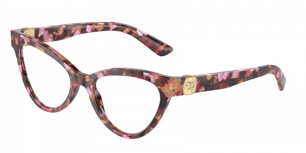 Dolce & Gabbana DG3394 Eyeglasses, 3440 HAVANA PINK PEARL (PINK)