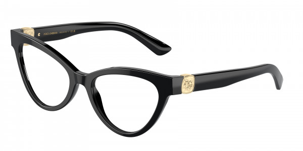 Dolce & Gabbana DG3394 Eyeglasses, 501 BLACK