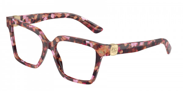 Dolce & Gabbana DG3395 Eyeglasses, 3440 HAVANA PINK PEARL (PINK)