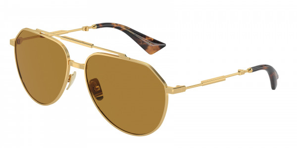 Dolce & Gabbana DG2302 Sunglasses, 02/53 GOLD BROWN (GOLD)