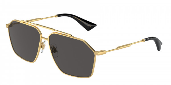 Dolce & Gabbana DG2303 Sunglasses, 02/87 GOLD DARK GREY (GOLD)